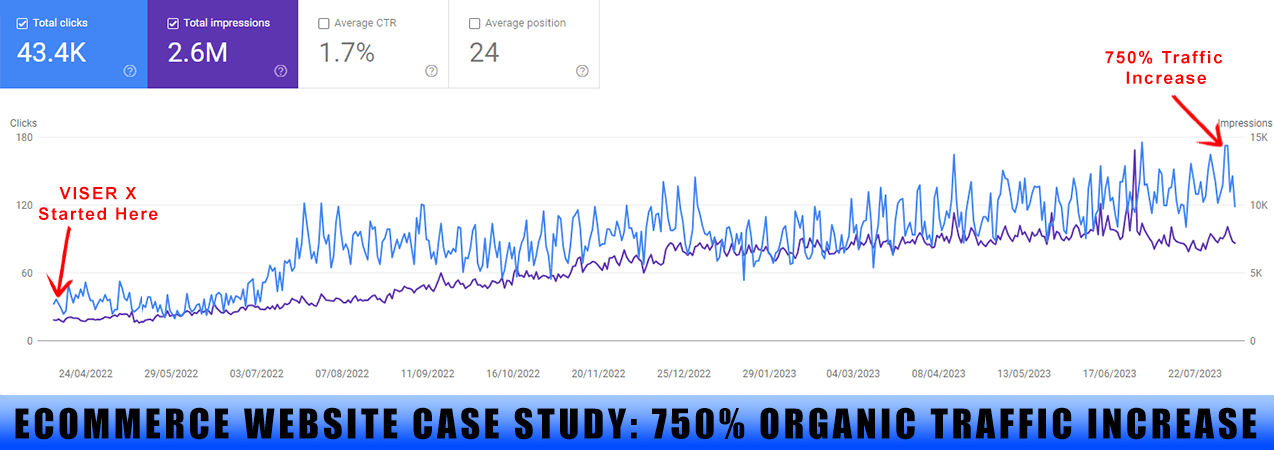 eCommerce SEO Success: 750% Organic Growth Achieved